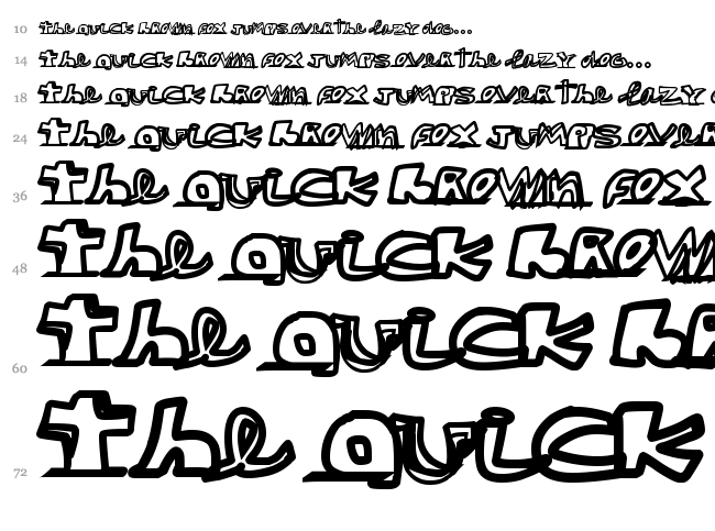 Paint Black font waterfall
